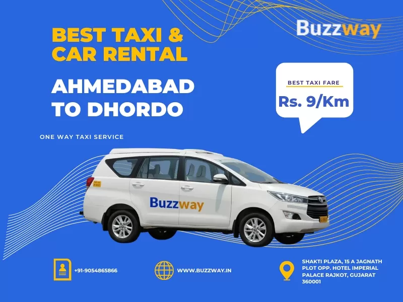 Ahmedabad to Dhordo Taxi and Cab Service