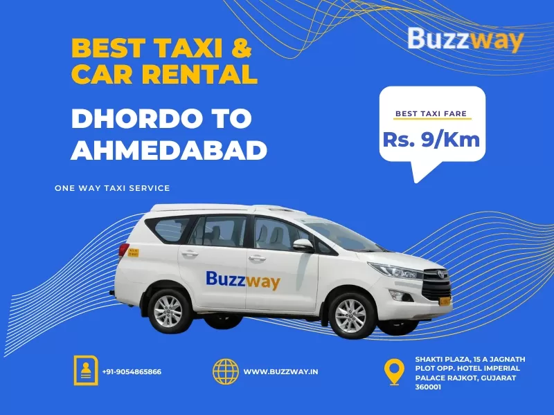 Dhordo to Ahmedabad Taxi and Cab Service