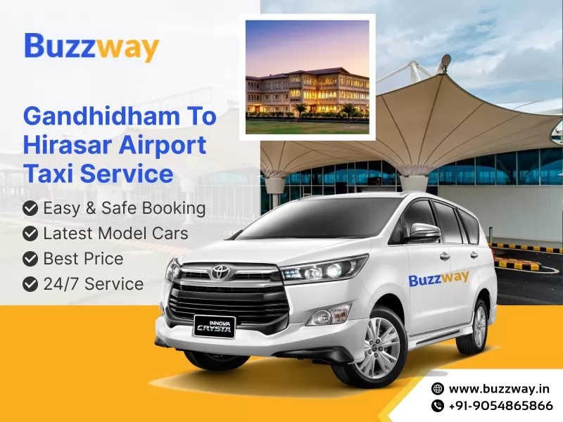  Gandhidham to Hirasar Airport Taxi Service For Rajkot