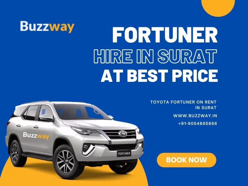 Toyota Fortuner hire in Surat, Book Fortuner on rent in Suart