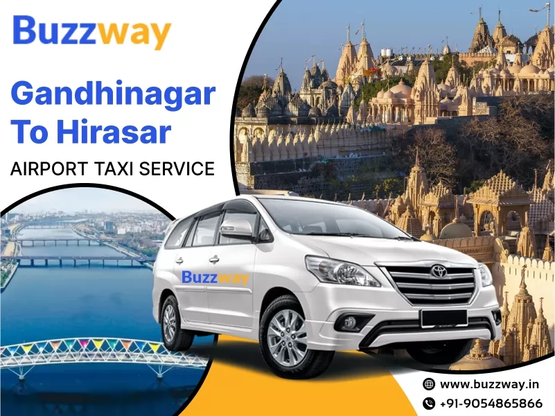 Best Gandhinagar to Hirasar Airport cab service